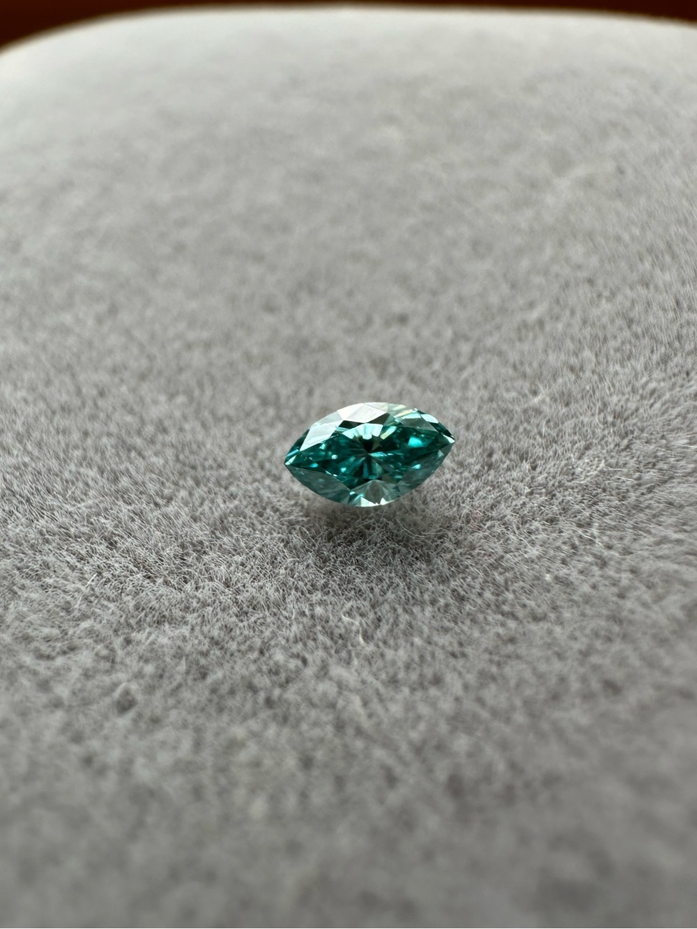 Marquise Cut Vivid Blue Diamond .08 ct 3.75mm x 2.2mm